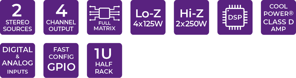 AMP-4-125 Features